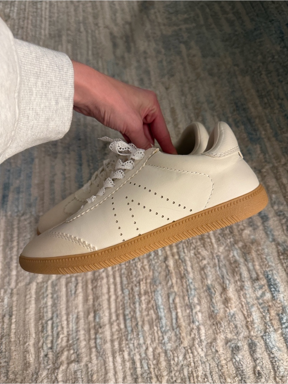 MIA Cream Lace Scallop Sneakers - Picture 6 of 10